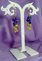 Кришталева гілочка біло-блакитна 21х5см