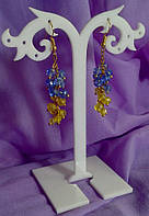 Кришталева гілочка біло-блакитна 21х5см