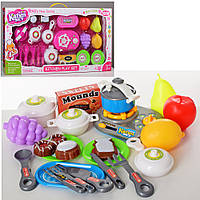 Посуд 8702-03 (12 шт.) плита-тріскачка, посуд, продукти, 2 кольори, у кор-ку,61-32,5-7 см