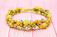 Вінок для волосся / віночок на голову з квітами жовтий 587, фото 2