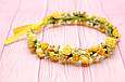 Вінок для волосся / віночок на голову з квітами жовтий 587, фото 3