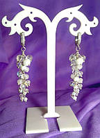 Весільні кришталеві дизайнерські сережки