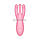 Кліторальний смарт вібратор Satisfyer Threesome 4, рожевий, з трьома пальчиками, фото 4