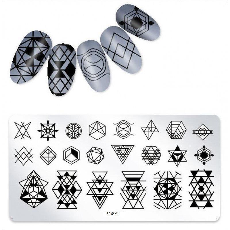 Пластина для стемпинга металева Геометрія - Стемпинг пластини, фото 1