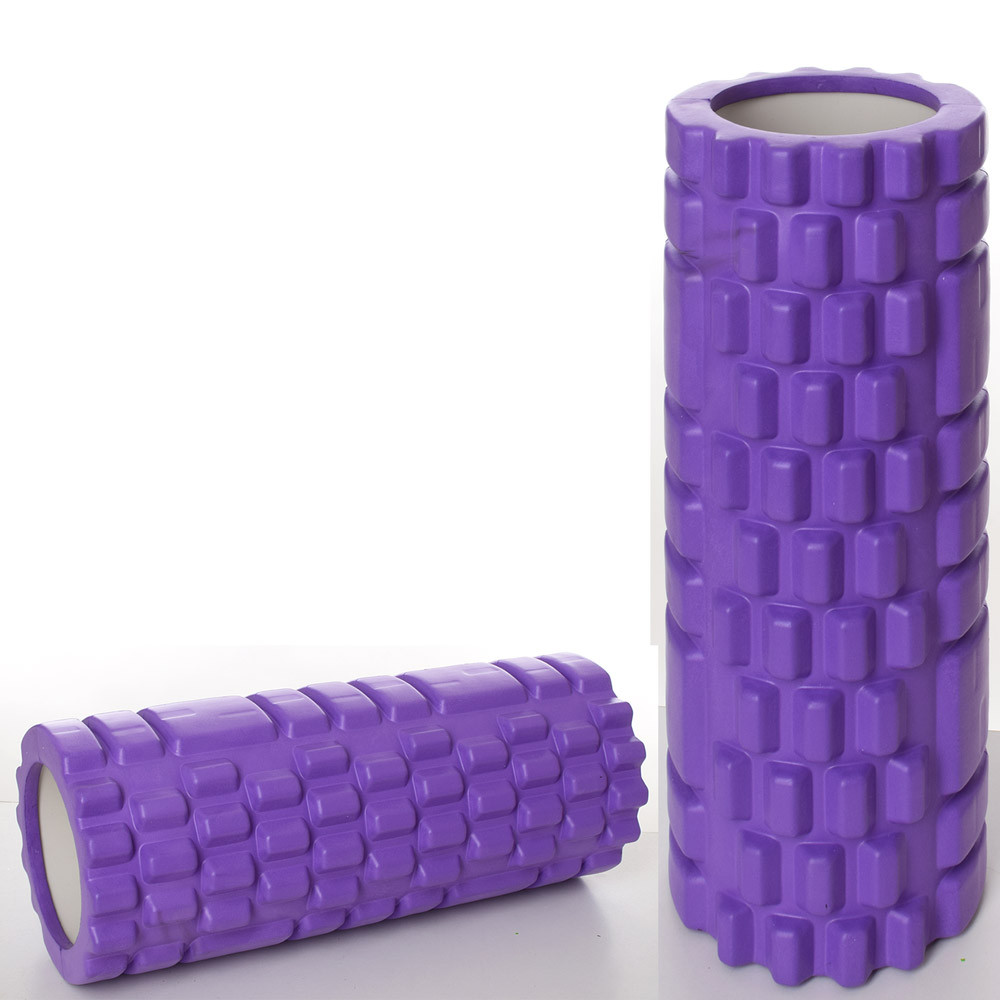 Масажний ролик (ролер, валик) для йоги MS 0857, 33*14 см, різнобарвного кольору.