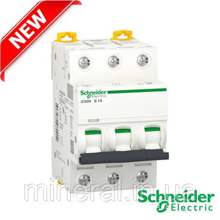 Автоматичний вимикач iC60N 3р 16A, "C", 6кА, Acti 9, Schneider Electric, на DIN-рейку, модульний, Premium, фото 2