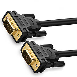 Кабель відео VGA кабель Ugreen 15-pin 1080p Male to Male Cable 1.5 m Black (VG101)