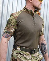 Боевая рубашка Убакс с коротким рукавом Мультикам. Тактическая рубашка Ubacs.