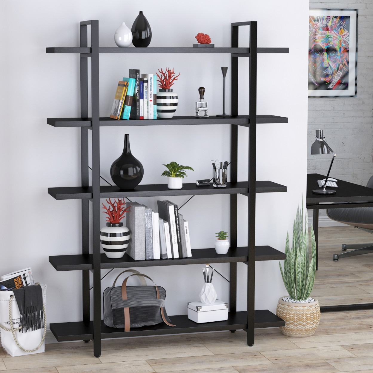 Стелаж відкритий поличний у стилі лофт Сингл 5-1350 Loft Design