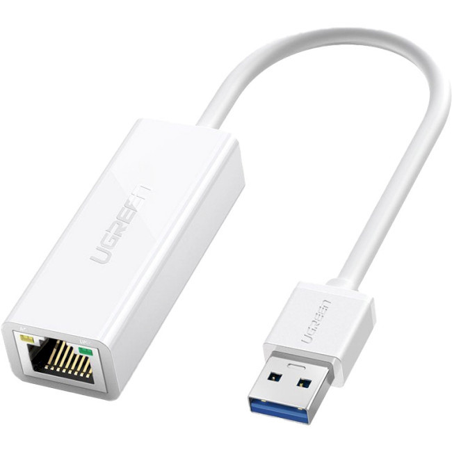 Зовнішня мережева карта Ugreen USB 3.0 Gigabit Ethernet Adapter White (CR111)