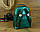 Практичний зелений жіночий рюкзак на кожен день з натуральної шкіри з покриттям, фото 4