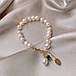 Жіночий літній браслет з білим перлам і підвісками, фото 8