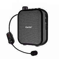 Усилитель голоса громкоговоритель с беспроводным микрофоном, Bluetooth колонка Callvi черный (CVV805-BL)