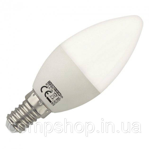 Лампочка LED Horoz (E14, 6W, 4200К, 480 Лм, свічка) (001 003 0006 4200) (код 115165), фото 1