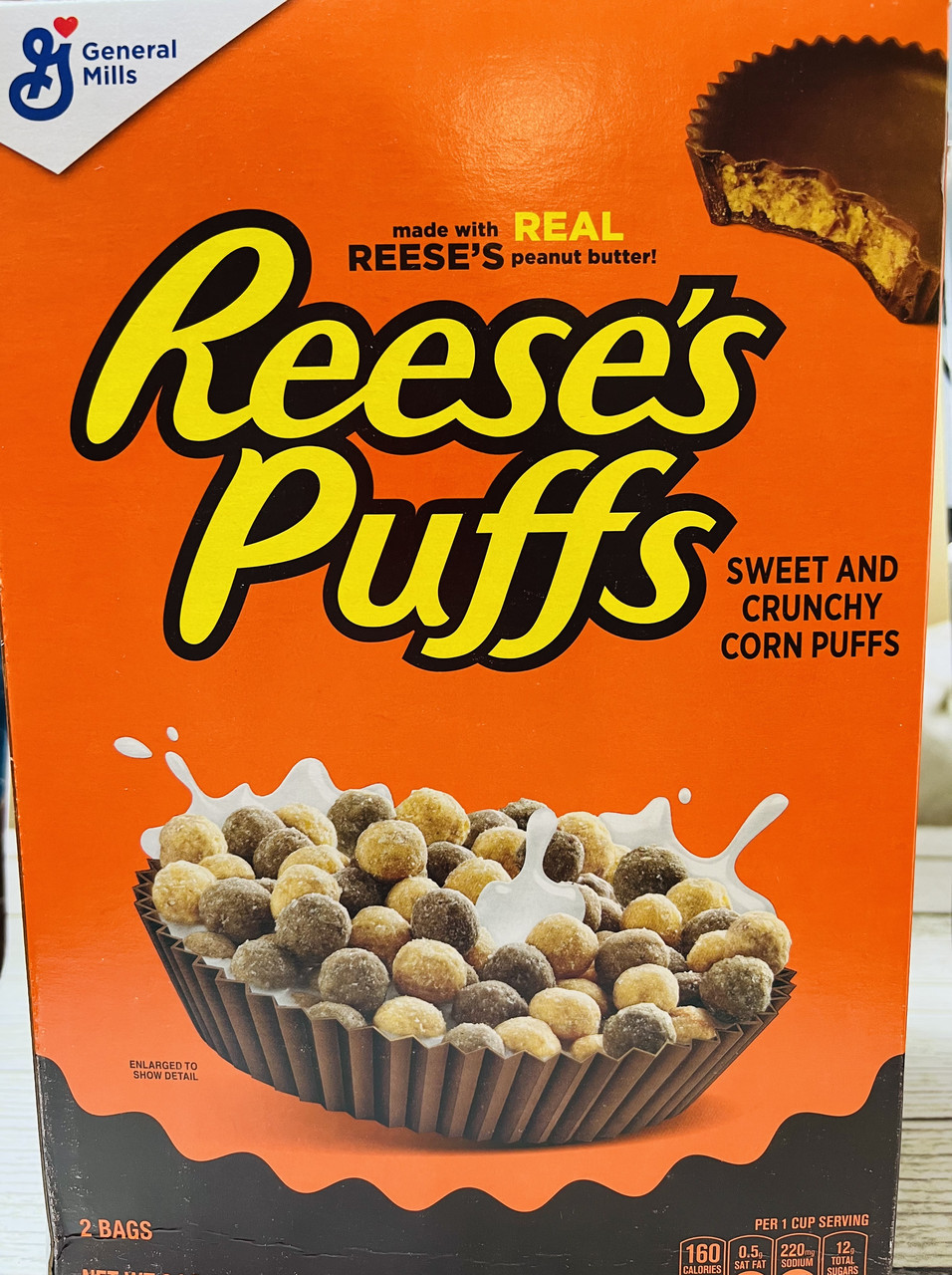 Сухий сніданок кукурудзяні кульки Reese's Puffs з арахісовою пастою