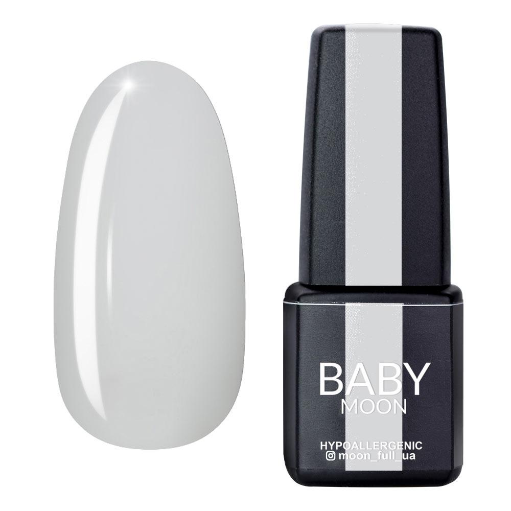 Гель-лак Baby Moon Midnight No003 білий з блустками, 6мл., фото 1