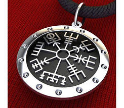 Рунічний компас, щит, Вегвісир, Vegvisir Кулон, амулет, талісман, фото 5