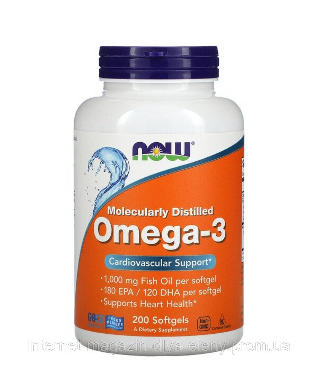 Omega-3 180 EPA/120 DHA Now Foods, 200 капсул