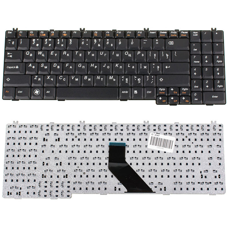 Клавіатура для ноутбука LENOVO (G550, G555, B550, B560, V560) rus, black