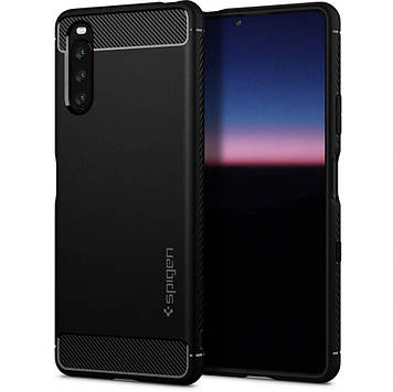 Чохол Spigen для Sony Xperia 10 III - Rugged Armor, Black (ACS02842)