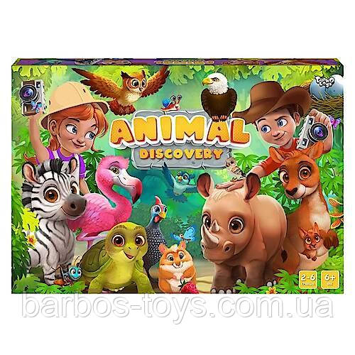 Настільна гра для дітей Animal Discovery Danko Toys (укр.) розвиваюча, 6+ (MDT-G-AD-01-01U)
