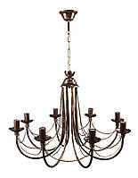 Люстра-свічка металева на 8 ламп Е14 коричневий/патина/золото 55х80 см