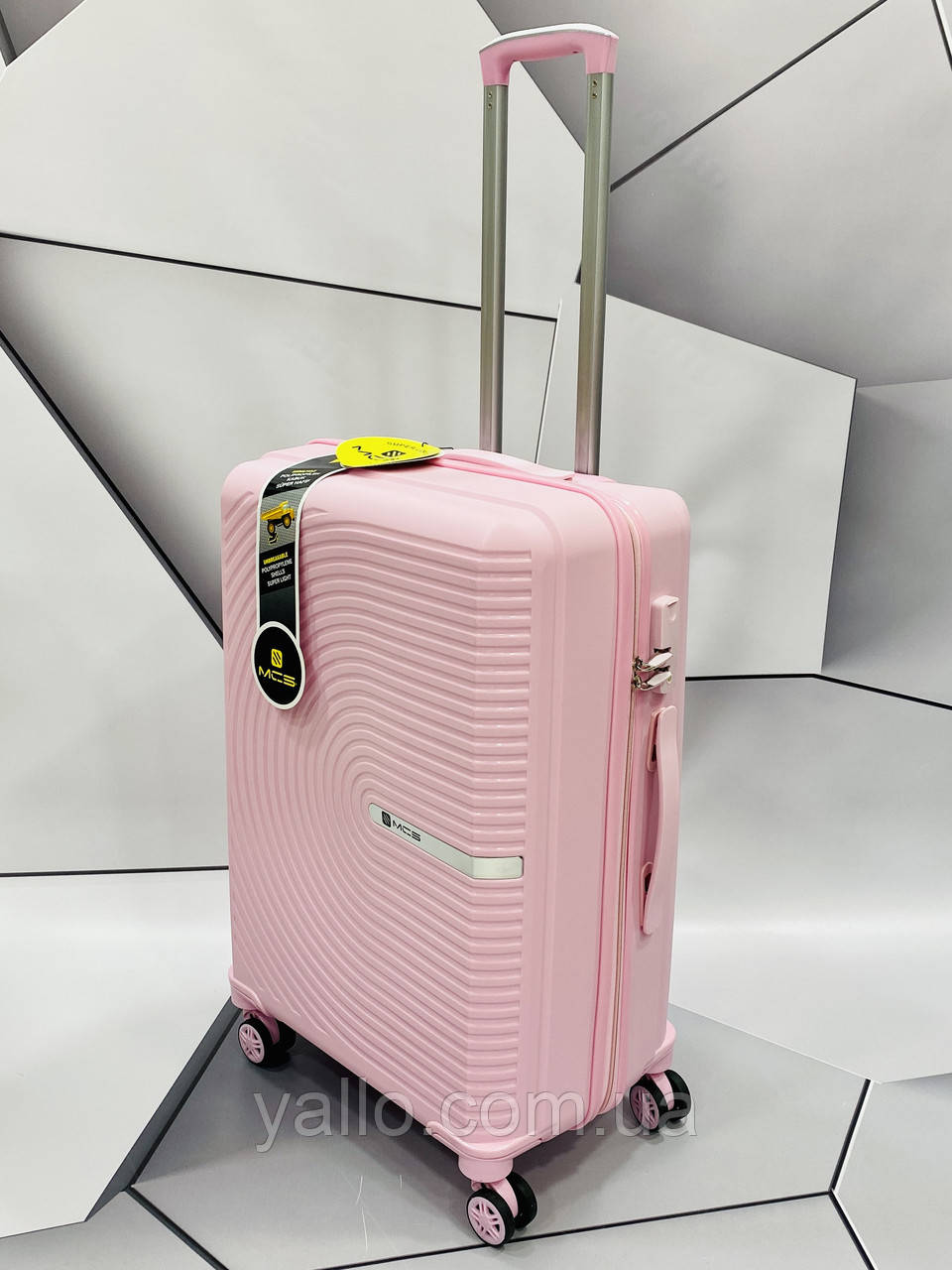 Чемодан Средний Из Полипропилена MCS V374 Пудра — Купить Недорого на ...