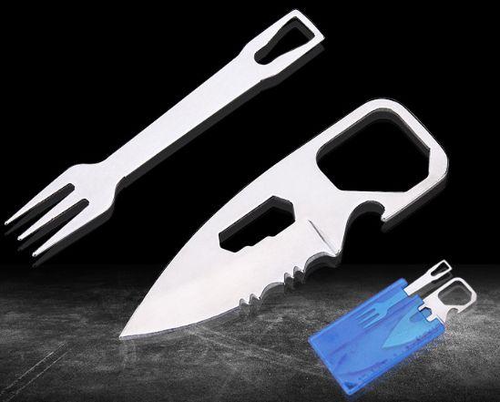 Набор мультитул для выживания походная посуда столовые приборы нож - фото 1 - id-p1646333045