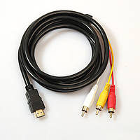 Компонентный видео кабель HDMI - 3RCA 1.5м.