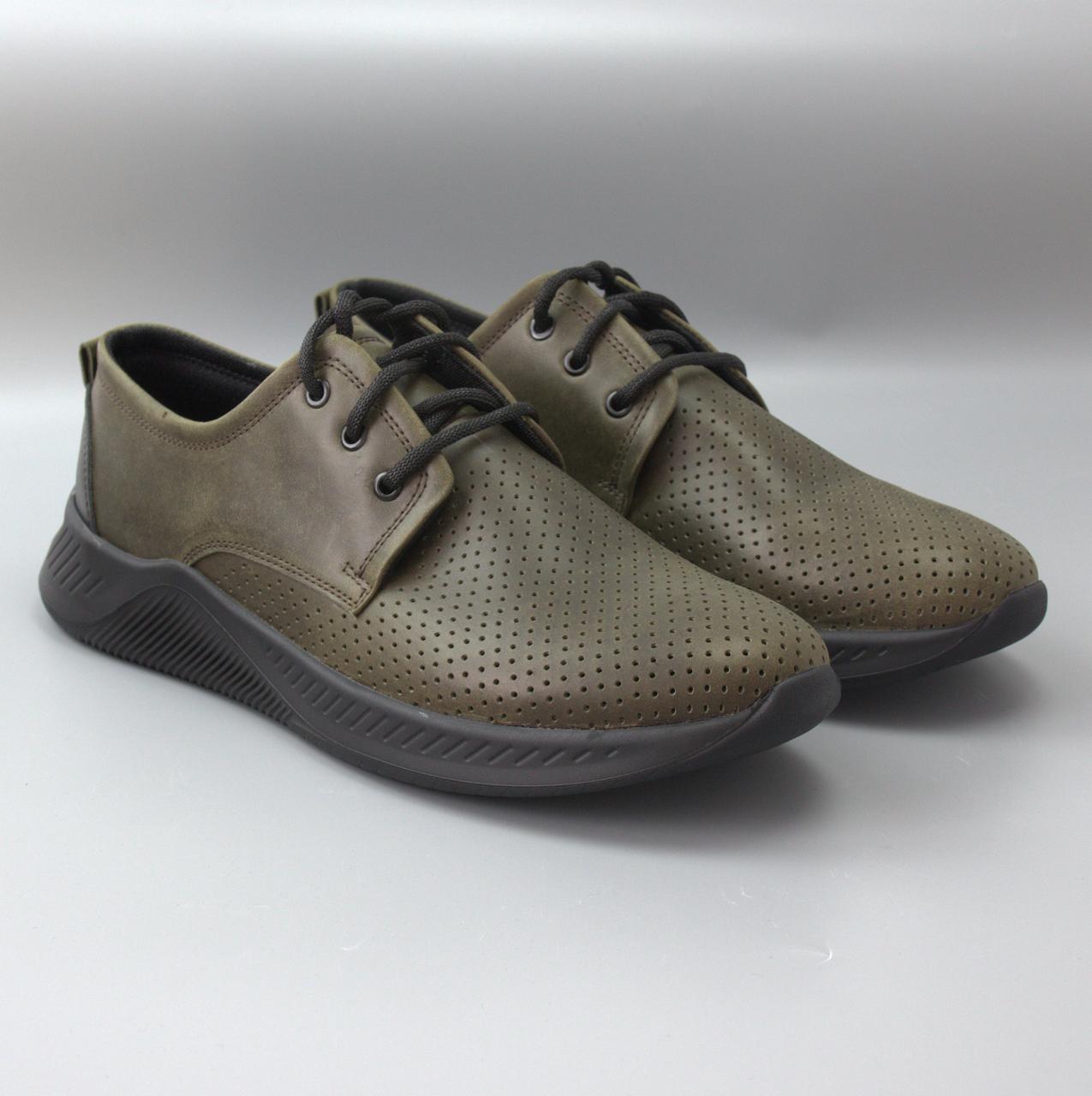 Олівкові хакі літніі кросівки чоловіче взуття великих розмірів Rosso Avangard BS SlipySHN Oliva Perf, фото 1
