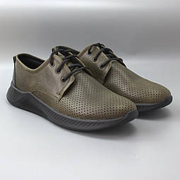 Олівкові літні кросівки чоловіче взуття з перфорацією Rosso Avangard SlipySHN Oliva Perf