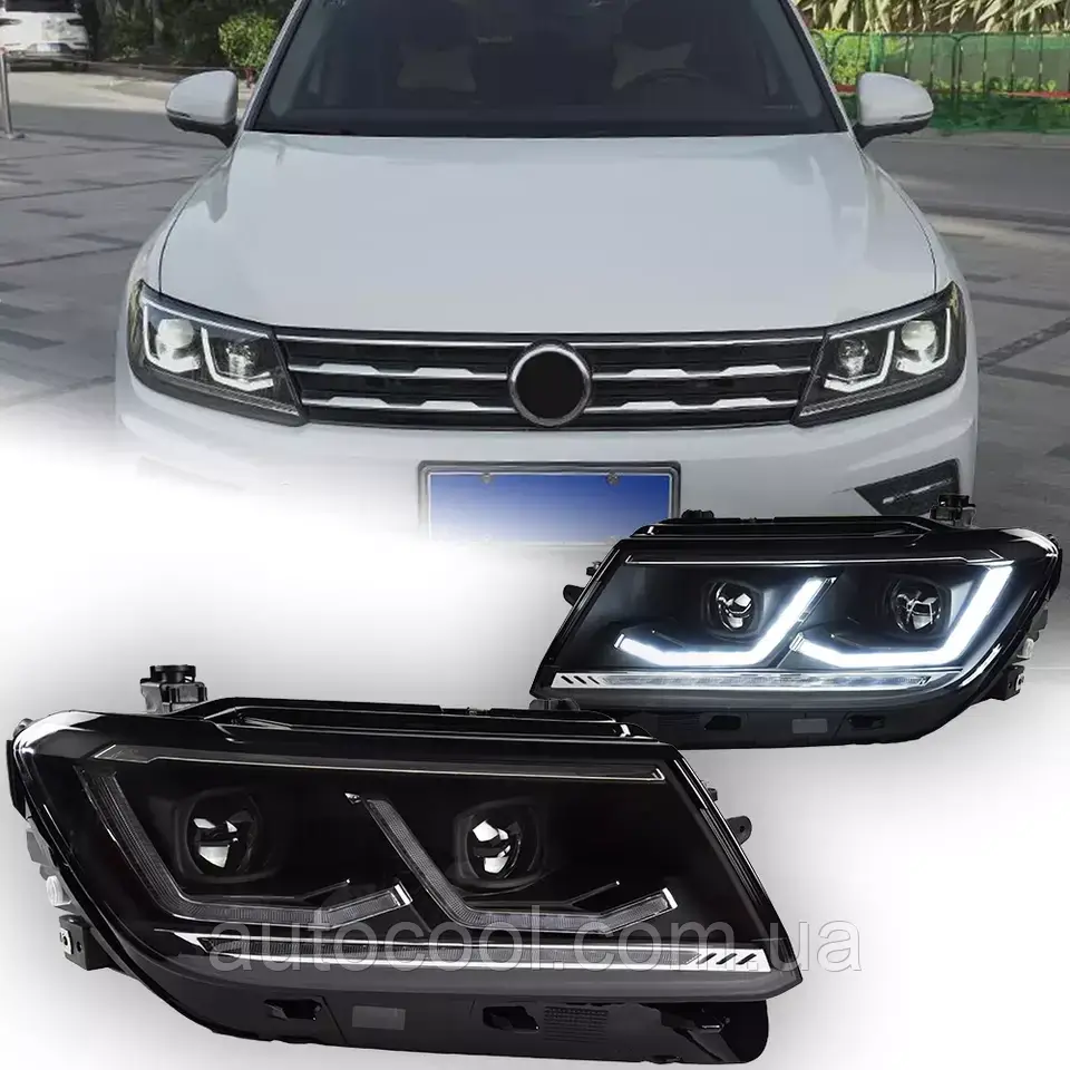 Передні фари лід Volkswagen Tiguan 2017-2020 г.в. Тігуан, фото 1