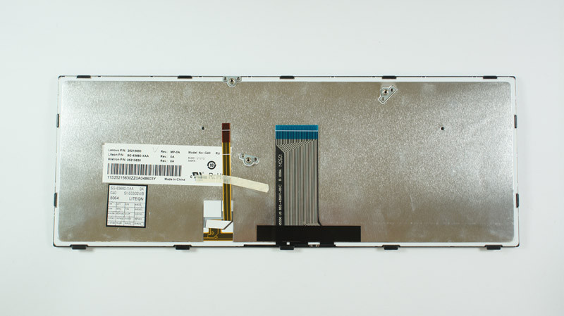 Клавіатура для ноутбука LENOVO (G40-30, G40-45, G40-70, Z40-70, Z40-75, Flex 2-14) rus, black, silver frame, підсвічування клавіш
