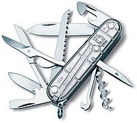 Швейцарский нож Victorinox Huntsman Silver Transparent блистер (1.3713.T7B1)