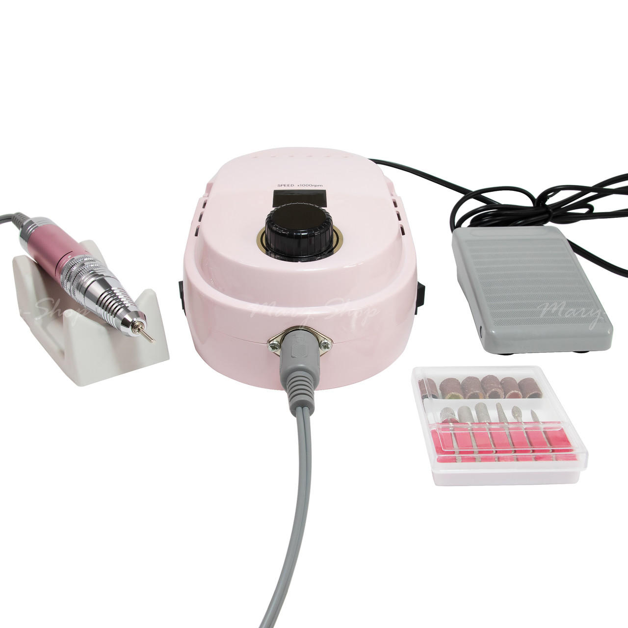 Апарат для манікюру та педикюру з дисплеєм ZS-607 на 65 Вт. 45 000 об./хв Pink, фото 1