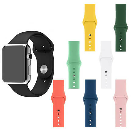 Ремінець силіконовий Smart Watch 42/44 mm Ремінці для розумних годинників Браслет для жіночих і чоловічих смарт-годинників, фото 1