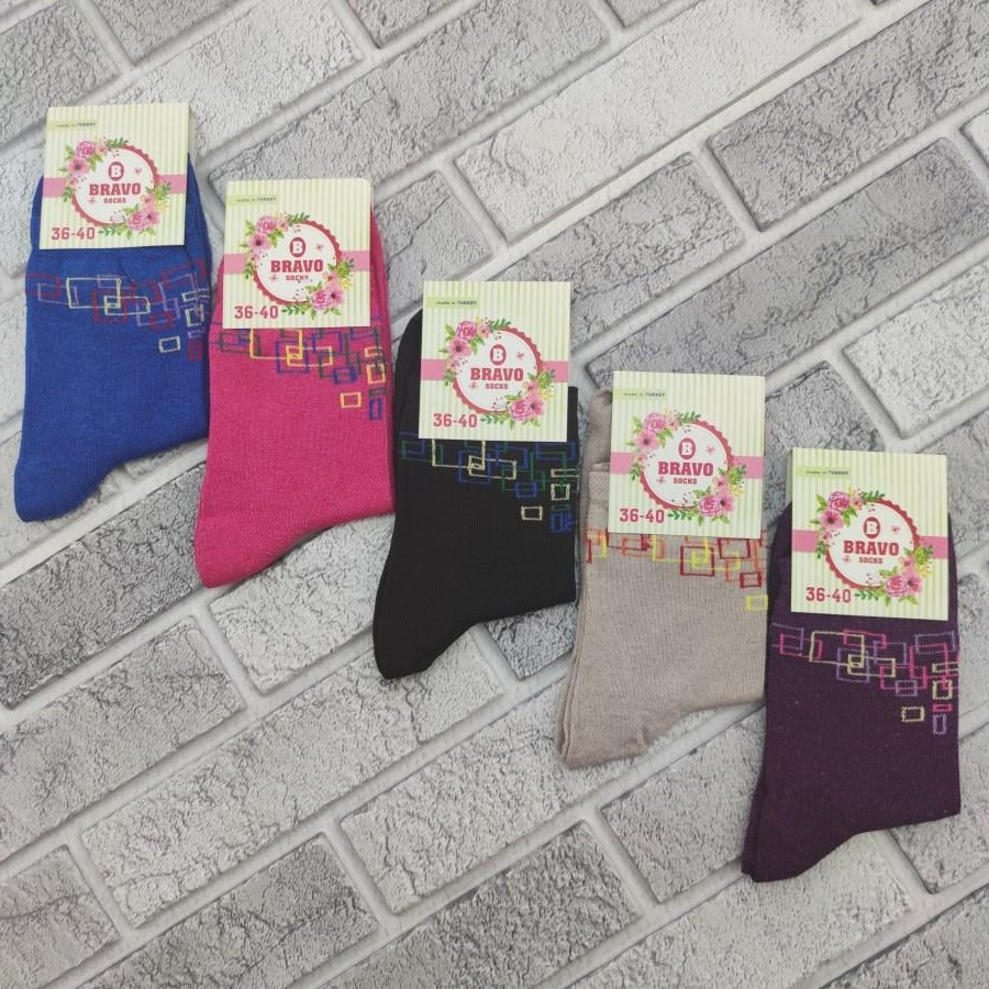 Шкарпетки жіночі високі весна/осінь асорті р.36-40 BRAVO SOCKS 30034515, фото 1