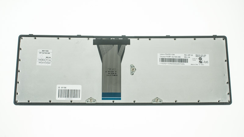 Клавіатура для ноутбука LENOVO (Flex 15, Flex 15D, G500s, G505s, S510p) rus, black, black frame (оригінал)