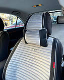 Преміум накидки на сидіння Car Fashion: Monacо повний комплект сірий/чорний, фото 4