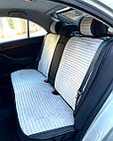 Преміум накидки на сидіння Car Fashion: Monacо повний комплект сірий/чорний, фото 2