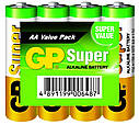 Лужні батарейки GP Super Alkaline Batteri AA 1.5V 15A-U4 LR6 комплект  4 шт., фото 4