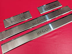 Накладки на пороги преміум Renault Megane 2 2002-2008