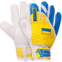 Рукавички воротарські UKRAINE BALLONSTAR жовто-сині, розміри 8, 9, 10