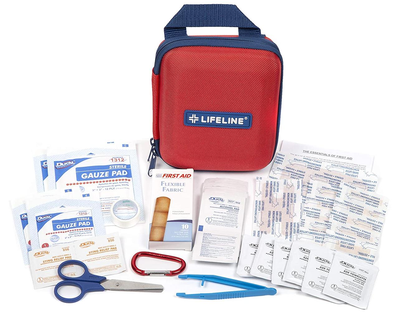 Аварійний набір, Аптечка Lifeline з 53 предметів - маленький і компактний розмір, для кемпінгу, спорту