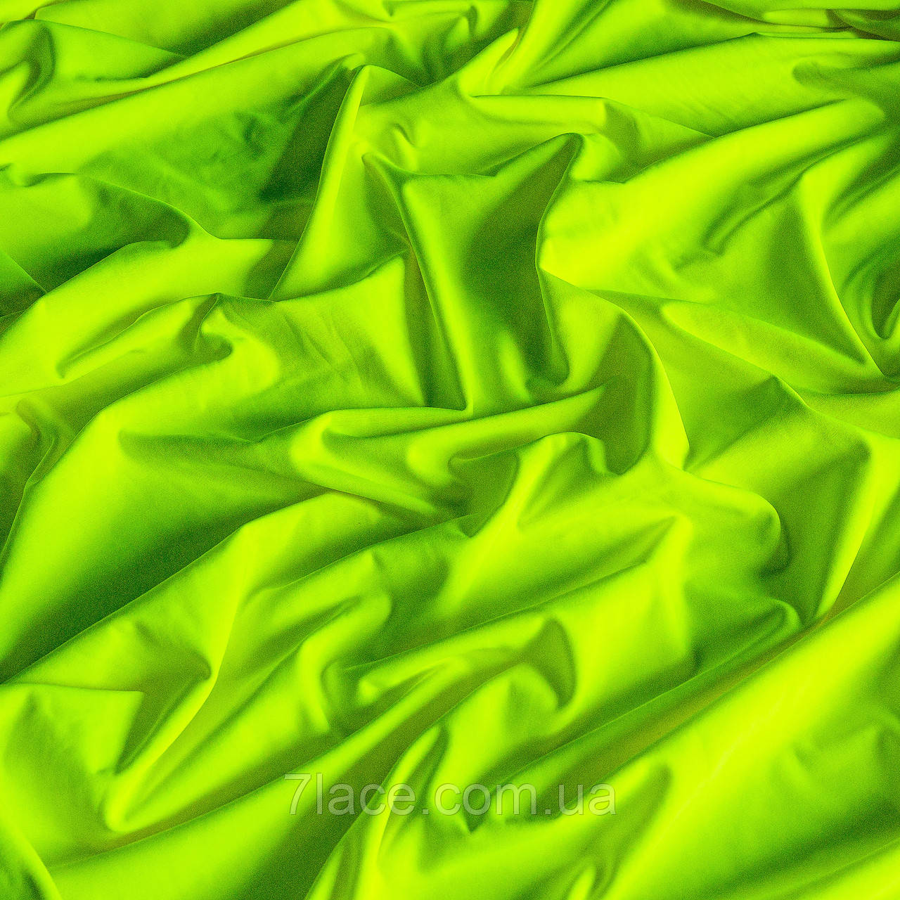 Трикотажна тканина матовий БІФЛЕКС / колір салатовий неон / ціна вказана за 0,5 метра, фото 1