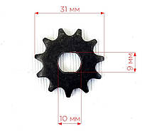 Звезда 11t T8F на вал электрического двигателя квадроцикла