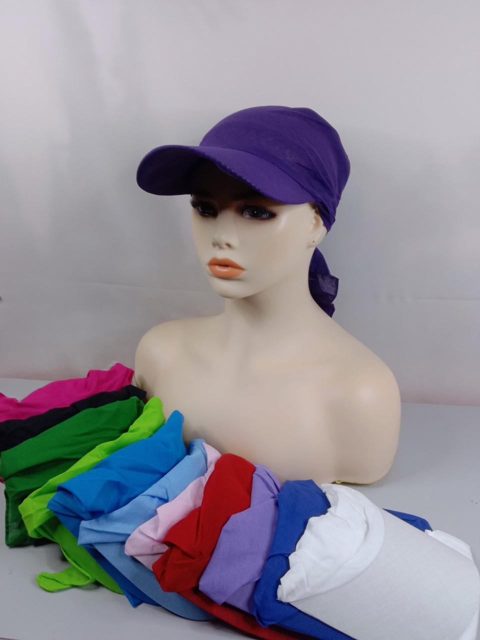 Кепка Косынка Бандана с Козырьком Шапочка Летняя 54-60 Рр Сзади на ...
