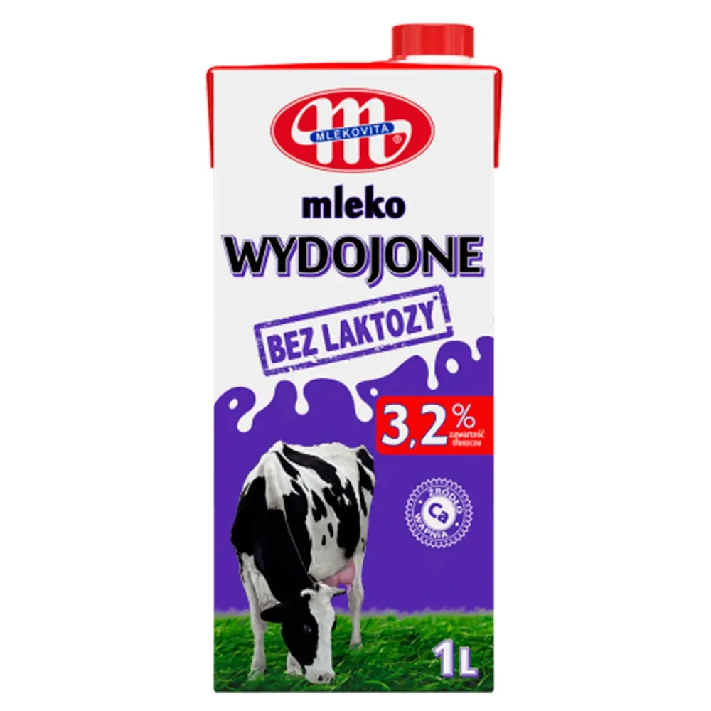 Молоко Mlekovita безлактозне 3,2%, 1 л