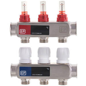 EUROPRODUCT EP.S1110-03 1"x3 Колекторний блок із витратою на керамі (корпус нержавіюча сталь)