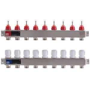 EUROPRODUCT EP.S1110-09 1"x9 Колекторний блок із витратою на керамі (корпус нержавіюча сталь)